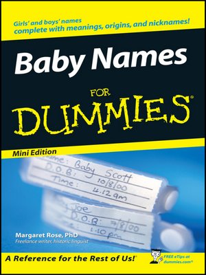cover image of Baby Names For Dummies